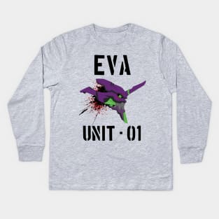 Evangelion Unit 01 Kids Long Sleeve T-Shirt